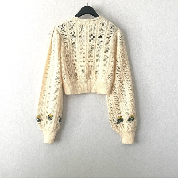 Aritzia Wilfred Le Fou Polka Embroidered Sweater Cardigan - Picture 6 of 11